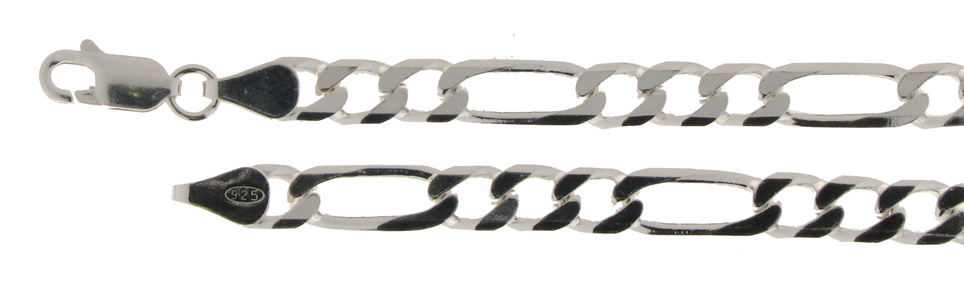 Armband Figaro diamantiert 5mm