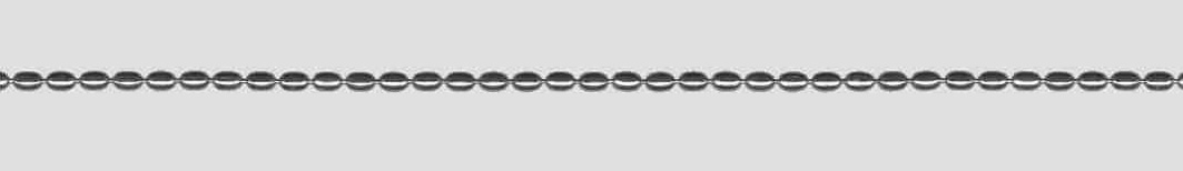 Collier mit Zwischenöse Oliven-Kette 1.5mm