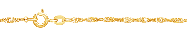 Armband mit Zwischenöse Singapur 1.8mm