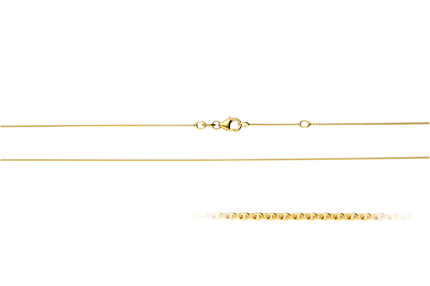 Collier mit Zwischenöse Anker rund 0.8mm