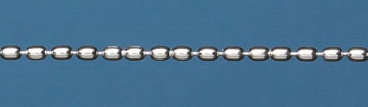 Collier mit Zwischenöse Oliven-Kette 1.8mm