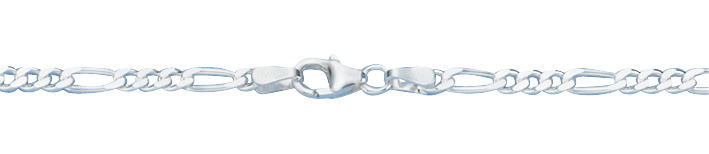 Armband Figaro diamantiert 2.8mm
