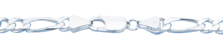 Armband Figaro diamantiert 5mm